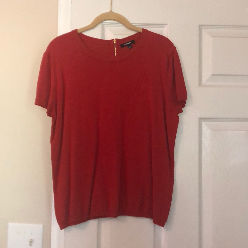 Zip back orange boutique sweater
